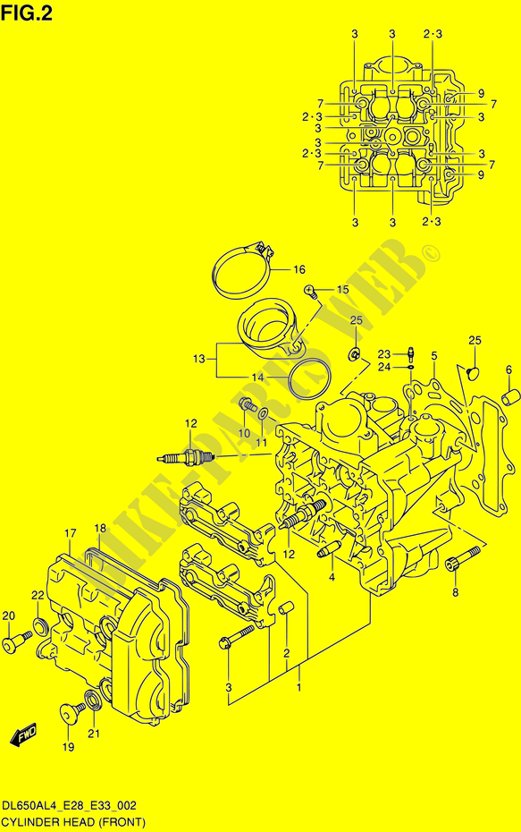CYLINDER HEAD (AVT) для  Suzuki V-STROM 650 2014