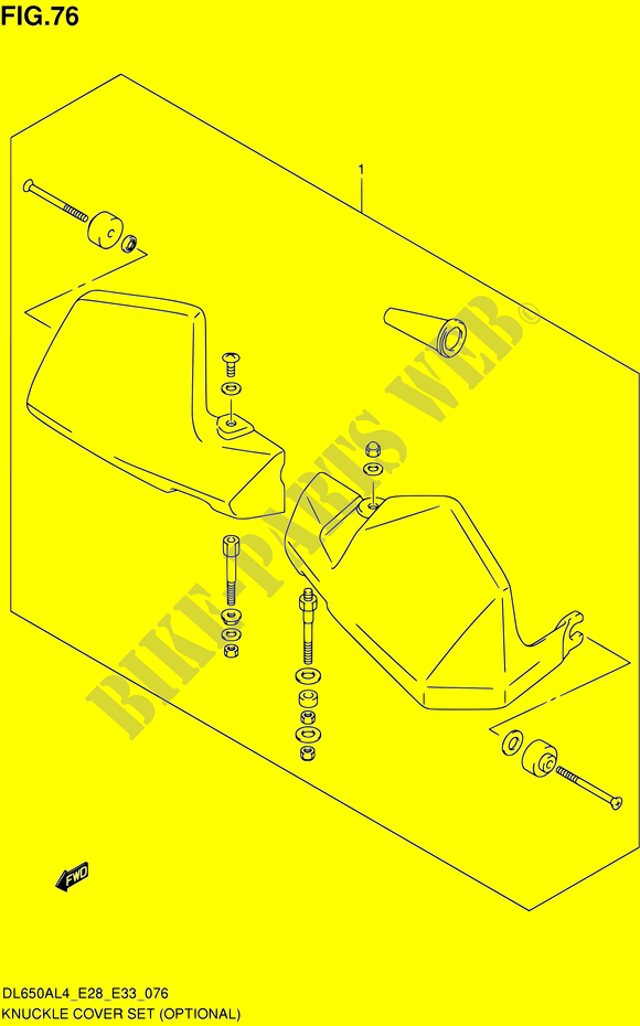 KNUCKLE COVERS (OPTIONAL) для  Suzuki V-STROM 650 2014