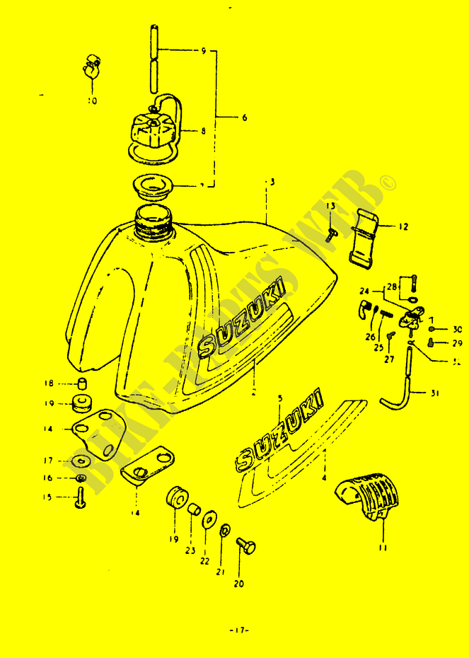 FUEL TANK для  Suzuki RM 125 1980