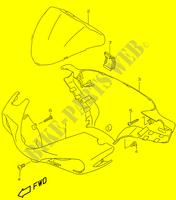 HANDLEBAR FAIRING (model AY50W/WR Y) для  Suzuki KATANA 50 1999