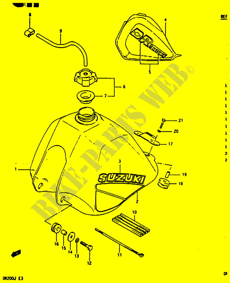 FUEL TANK (MODEL G/H) для  Suzuki DR 200 1986